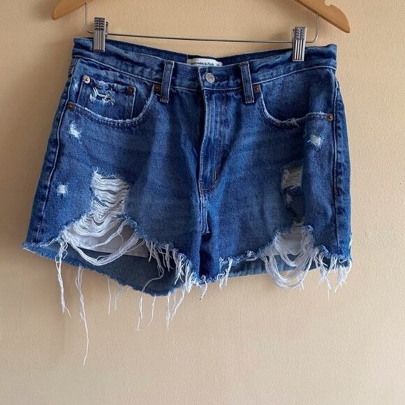 Abercrombie & Fitch The Boyfriend Short Distressed Size 29 Festival BOHO Coastal - Picture 2 of 16